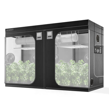 AC INFINITY CLOUDLAB 816, Advance Grow Tent 10x5, 2000D Diamond Mylar Canvas, 120" x 60" x 80" Front View