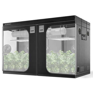 AC INFINITY CLOUDLAB 722, Advance Grow Tent 2x2, 2000D Diamond Mylar Canvas, 24" x 24" x 72" Front View