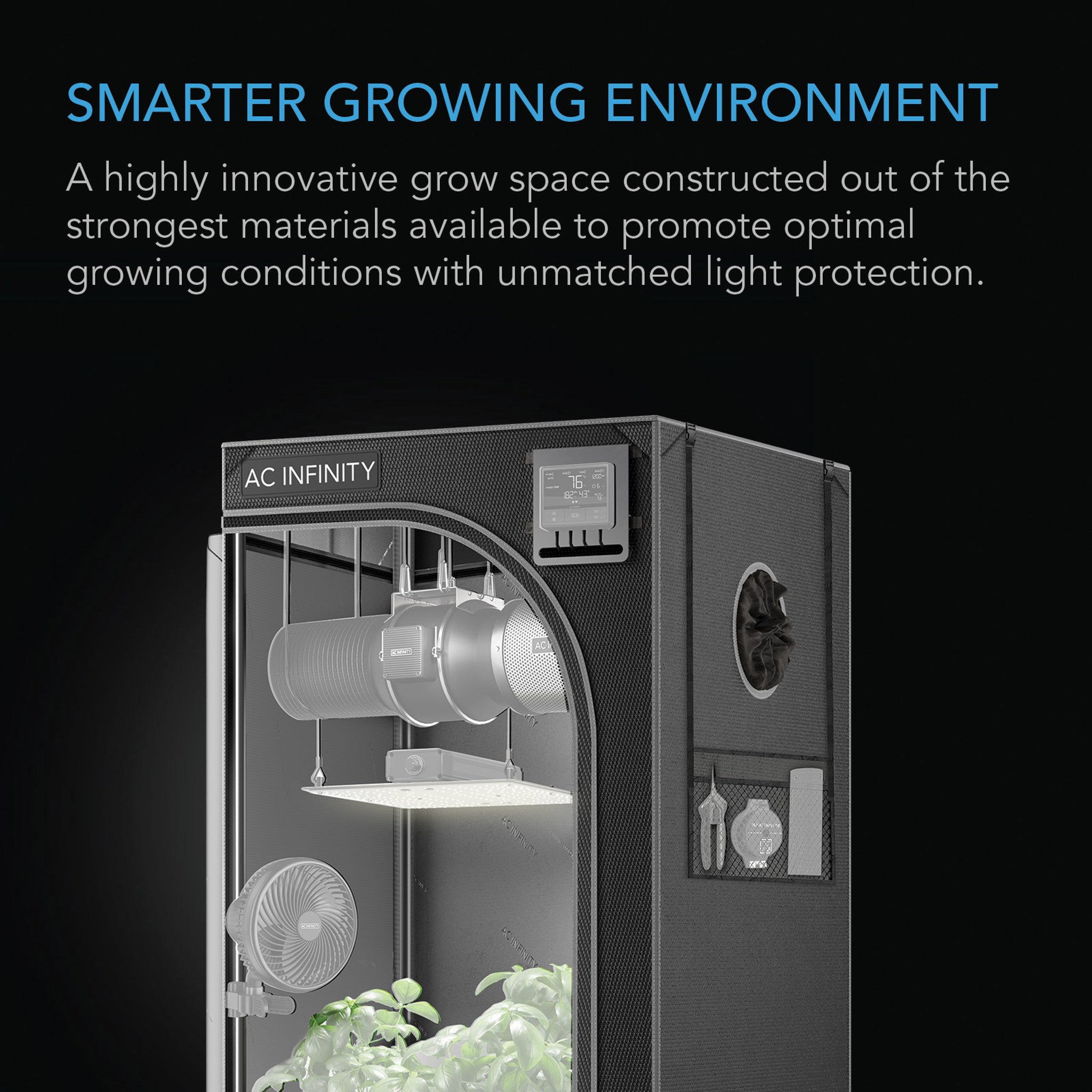 grow tent 2x2 AC Infinity 2x2 CLOUDLAB 422 Advance Grow Tent 24"x24"x48"