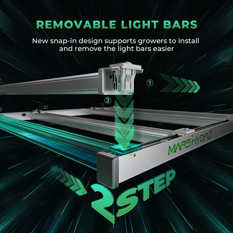 MARS HYDRO SMART FC-E1000W CO2 PLUS SCALABLE 1000W LED GROW LIGHT Removable Light Bars